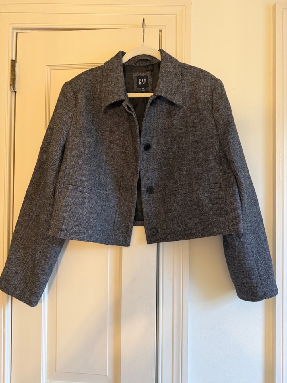 NWT Gap herringbone crop jacket sz XL